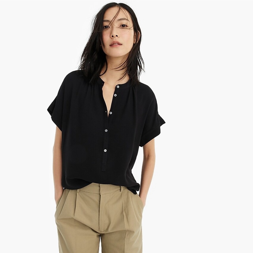 Jcrew Point Sur Drapey Popover Shirt, XXS, NWT